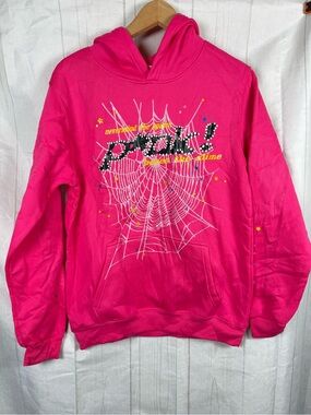 graphic Pink Hoodie sweater Size S NWOT